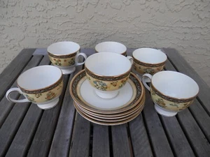 Wedgwood India 5 Tassen & Untertassen +1 Tasse sehr guter Zustand Kostenloser Versand - Bild 1 von 4