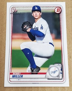 BOBBY MILLER Los Angeles Dodgers 2020 Bowman 1st Draft Rookie Card #BD-38