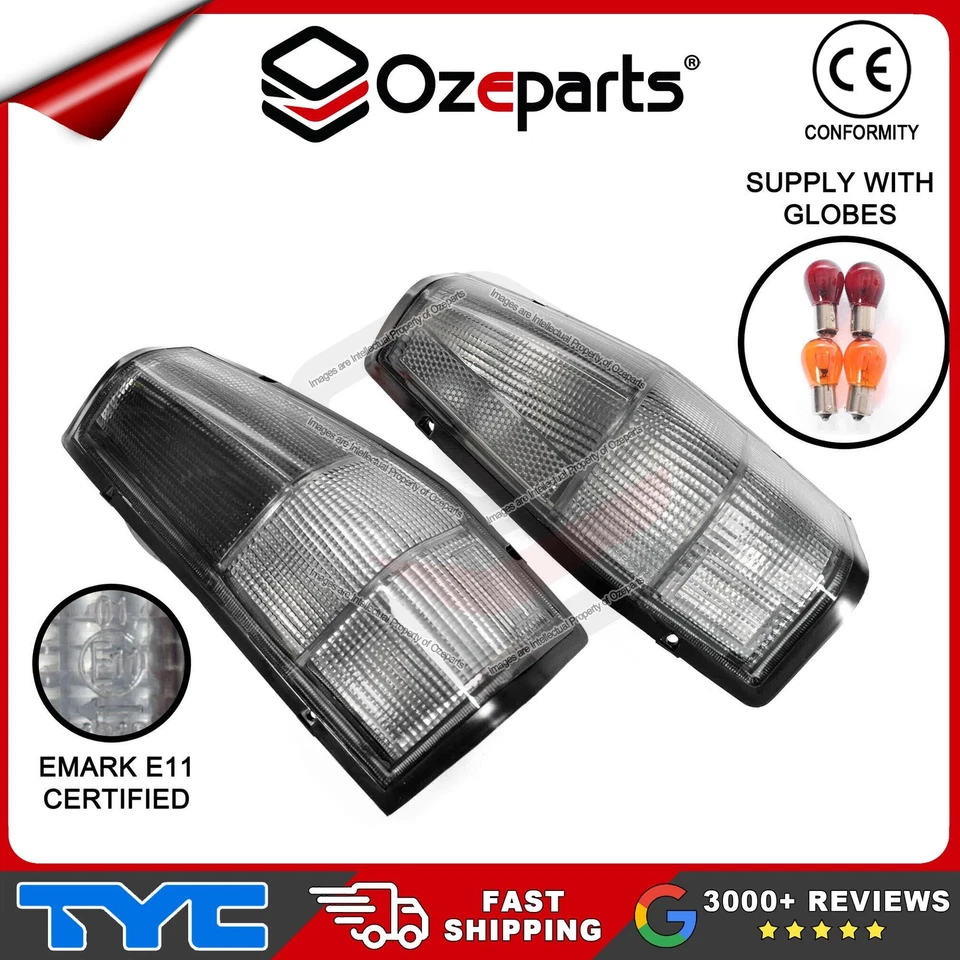 Pair Tail Light Clear Smokey For Ford Falcon XD XE XF XG XH Ute Panel Van 81~99 - Image 1 of 1