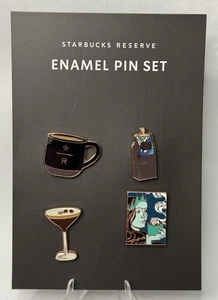 Starbucks Reserve Milan Sirene & Kaffee Emaille Anstecknadel 4er Set - Bild 1 von 5