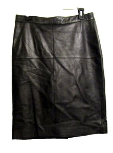 Isaac Mizrahi For Target schwarzer butterweicher 100 % Lederrock Gr. 8 - komplett gefüttert - Bild 1 von 4