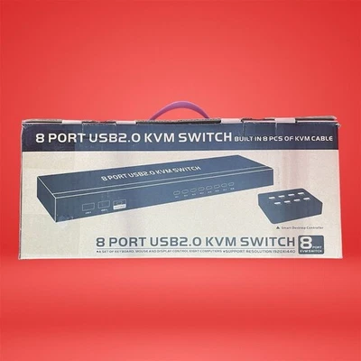 MT-VIKI KVM Switch 8 Port, 8X1 Rackmount KVM Switch VGA MT-801UK-L - Image 1 of 4