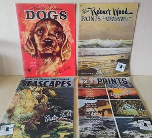 4 WALTER T. FOSTER Art Instruction Books ROBERT WOODS Seacapes DOGS Prints EX - Imagen 1 de 7