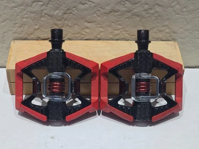 Pedales de bicicleta de aleación Crank Brothers Double Shot 2 - rojo/negro sin clip - USADOS Foto 1 de 4