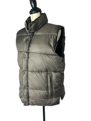Old Navy Mens Brown Zip Front Quilted Puffer Vest Size M VTG - Image 1 of 4