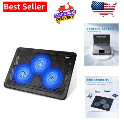 Lightweight 15.6"-17" Laptop Cooler Cooling Pad - Portable Design with Dual USB - Image 1 of 4
