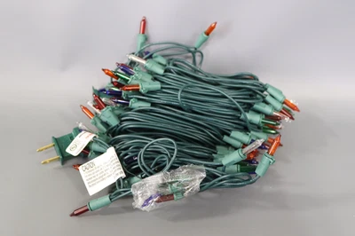 Vickerman 100 Multi-Colored Random Twinkle Mini Light on Green Wire  33 - Image 1 of 4