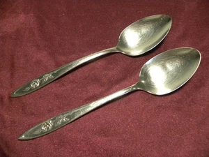 MY ROSE 2 Large Serving Spoon Oneida Community Stainless Betty Crocker USA - Picture 1 of 3