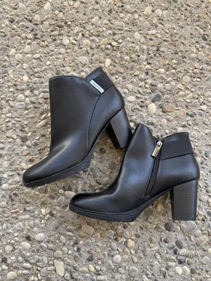 Botas Anne Klein para mujer talla 6,5 negras rubí iFlex tobillo cremallera tacón bloque RUBY01F9 Foto 1 de 4