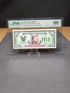 👀 🔥 ✅ GradedGeekz --1987 $5 Disney Dollar Pippo PMG 66 EPQ (DIS3) 💰 💵💵 - Foto 1 di 8
