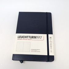 Montblanc Notebook #163 - Indigo Blue Lined Silver Cut - 129478