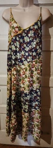 Maxikleid Staffelei groß ärmellos transparent Blumen - Bild 1 von 2