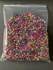 Vintage riesiges Set Weihnachtsgirlande Quecksilber Glasperlen gemischt lose 1 Pfund 2 Oz. - Bild 1 von 4