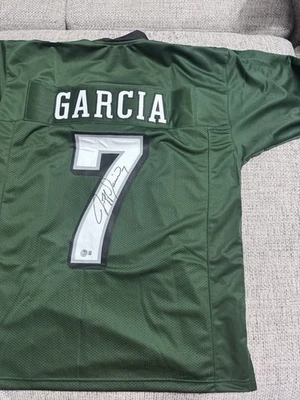 Camiseta personalizada firmada por Jeff Garcia con autógrafo - Certificado de autenticidad Beckett - Philadelphia Eagles Foto 1 de 4