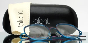 LAFONT Elsa 7132 Blue Purple Womens Round Full Rim Eyeglasses 50-18-135 B:42 - Picture 1 of 16