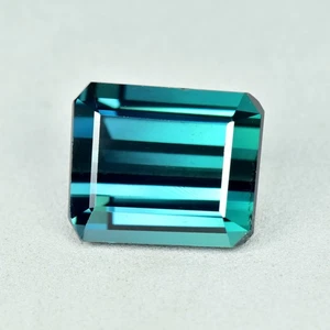 5,00Ct Custom Octagan Cut Fine Quality Unheated Indicolit Blue Turmaline - Bild 1 von 3