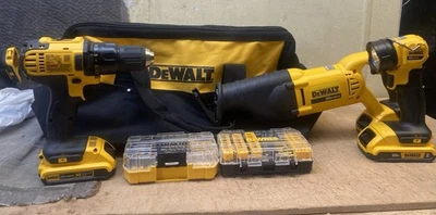 Dewalt Tool Set Dcs381, DCD780B, DCL040 With Bits - Image 1 of 4