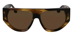 Victoria Beckham VB676S Women Sunglasses Striped Khaki, Rectangle - Picture 1 of 6