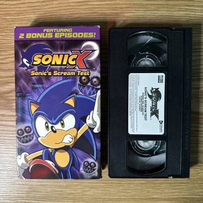 Vhs Sonic X  Sonic’s Screm Test 5 Episodes Tested Sonic The Hedgehog Rare Htf - Image 1 of 4