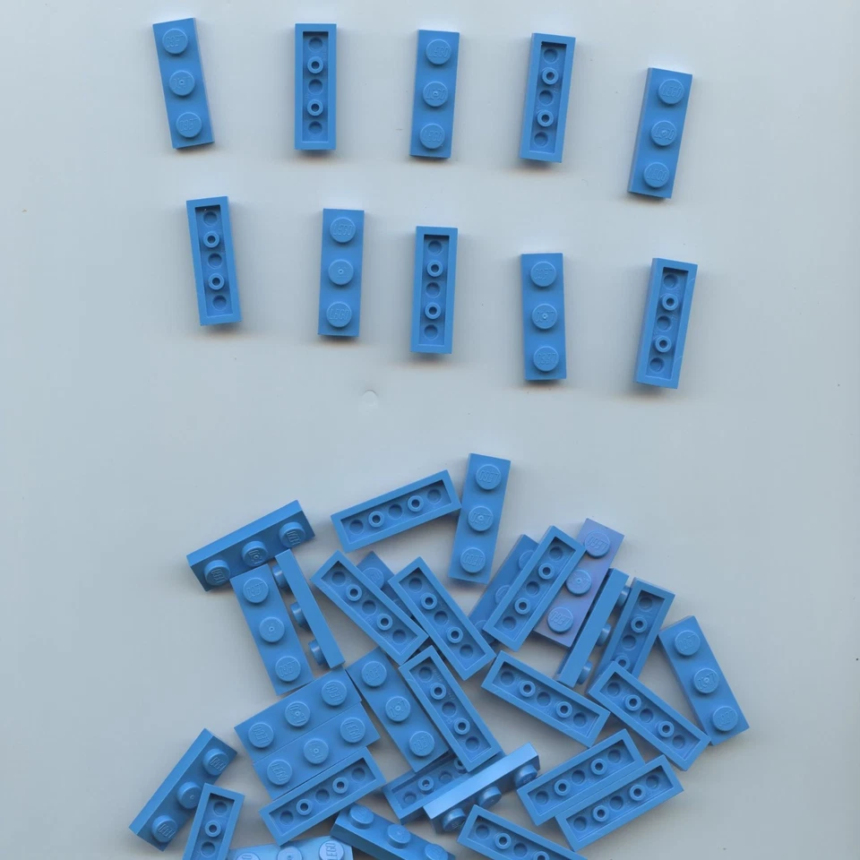 20 LEGO Plate 1 x 3 Dark Purple