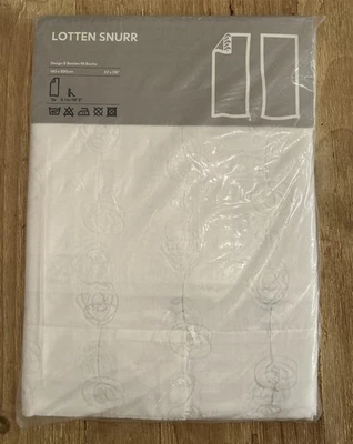 IKEA LOTTEN SNURR Curtains NEW 57 x 118” 145 X 300cm White Sheer Panels NEW - Image 1 of 4