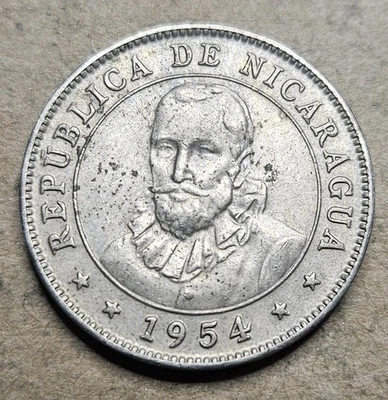 Nicaragua 10 Centavos  - 1954 - Copper Nickel Coin - KM# 17.1 - World Coin - Image 1 of 2