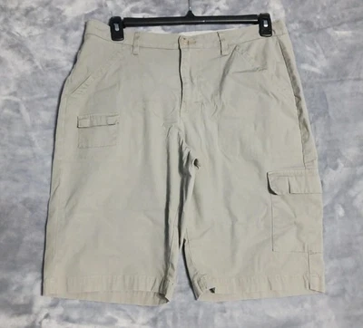 Riders by Lee Cargo Shorts Womens 16 Gray Stretch Comfort No-Gap Waistband - Image 1 of 4