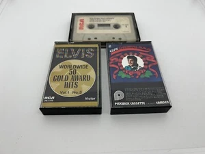 Elvis Back in Memphis, Christmas Album & Gold Award Hits Cassette Tape Set - Imagen 1 de 19