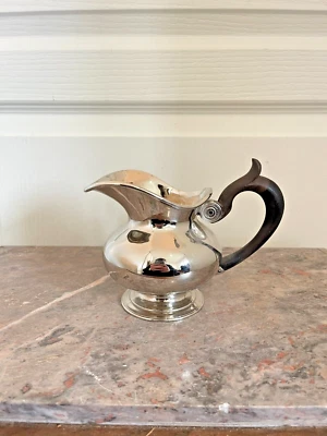 Ancien Pot Lait Crémier Métal Argenté - Photo 1/4