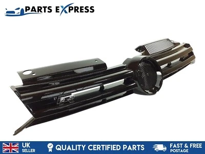 VW VOLKSWAGEN GOLF MK6 R 2009-2012 FRONT CENTRE TOP UPPER GLOSS BLACK GRILL - Image 1 of 4