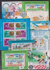 MB ROMANIA - MNH - 10 S/S - SPORTS, SOCCER, OLYMPICS, TENNIS - Picture 1 of 1