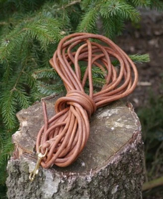 Rundlederleine Schleppleine Hunde Fährtenleine Trailleine Schweißleine Leder - Bild 1 von 2