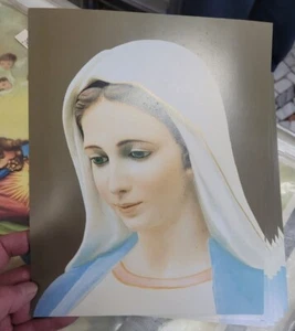 1 STAMPA 26x20 CM madonna medjugorje su cartoncino photos on cardboard new - Picture 1 of 1