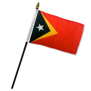 Timor-Leste East 4"x6" Flag Desk Table Stick 