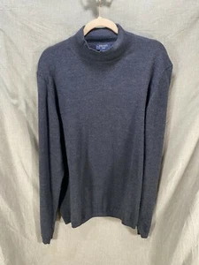 Brooks 346 Sweater Adult Large Gray Long Sleeve Mock Pullover Mens. - Picture 1 of 9