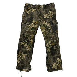 VTG SASQUATCH MENS L LARGE PANTS MOSSY OAK CAMO POLYESTER COTTON USA MADE - Picture 1 of 8