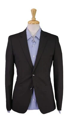 Theory Dark Brown Kris Tailor 2-Btn Slim Fit Wool Stretch Blazer Jacket 36R - Image 1 of 4