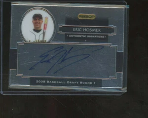 ERIC HOSMER 2008 RAZOR LEAF METAL AUTO SILVER RC #AU-EH - PADRES ROYALS  - Picture 1 of 2