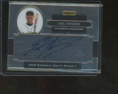 ERIC HOSMER 2008 RAZOR LEAF METAL AUTO SILVER RC #AU-EH - PADRES ROYALS  - Image 1 of 2