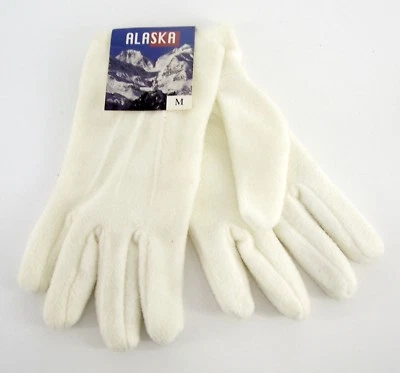 Alaska Collection Damenhandschuhe Finger creme weiß Gr. M 100 % Polyester