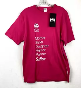 Camiseta Helly Hansen Rosa GRANDE Nuevas Etiquetas SCA Ocean Racing Team Madre Hermana Nueva con Etiquetas - Imagen 1 de 9