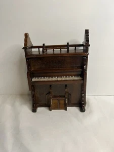 Vintage George Goode 1983 Music Box Wood Church Piano Plays Amazing Grace *Works - Picture 1 of 10