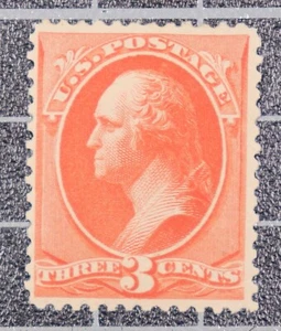 Scott 214 - 3 Cents Washington Banknote - OG MH - Nice Stamp - SCV - $60.00 - Picture 1 of 2