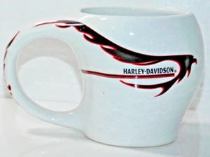 HARLEY DAVIDSON MOTORCYCLE COFFEE MUG 12 oz Flames Eagle Gas Tank Aerodynamic - Picture 1 of 7