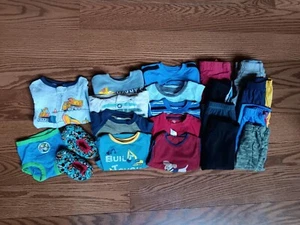 Lote Mixto Ropa Niños Talla 18 A 24, Pantalones 2T, Manga Larga, Camiseta, Pijamas con Pies - Imagen 1 de 11