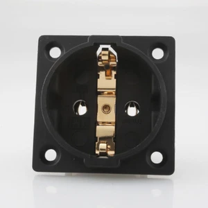 Enchufe eléctrico enchapado en oro tipo F - alemán Schuko 16A - Imagen 1 de 6