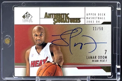 ( /50 Gold ) Lamar Odom 2003-04 SP Signature Authentic Signatures Auto Heat - Image 1 of 2