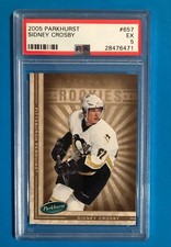 EXCELLENT PSA 5 Sidney Crosby 2005-06 Rookie Card Parkhurst #657