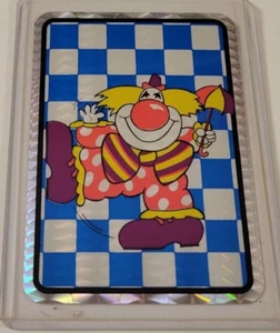 HAPPY UMBRELLA CLOWN On One Foot 1980's PRISM VENDING MACHINE STICKER CARD Kodak - Picture 1 of 3