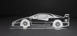 Ferrari F40 Auto / Automodell - 12" breit in Acryl geätzt - Bild 1 von 1